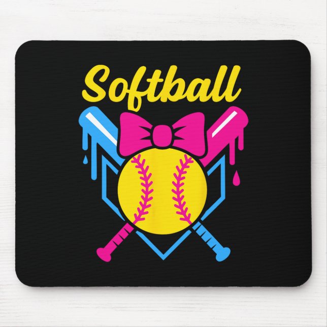 Ck To School Softll Player Ice+cream Softll Drip  Mouse Mat (Front)