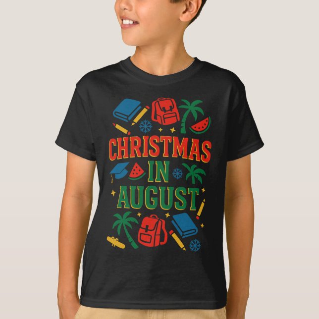 Ck To School Xmas Palm Tree Graduation Christmas I T-Shirt (Front)