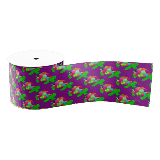 CKC-Lil Glass Turtle-Purple Grosgrain Ribbon (Spool)