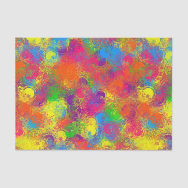 CKC Paint Can Florals-TISSUE WRAPPING PAPER (Front)