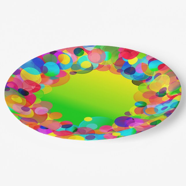 CKC Party Dots 2-PAPER PARTY PLATES (Angled)