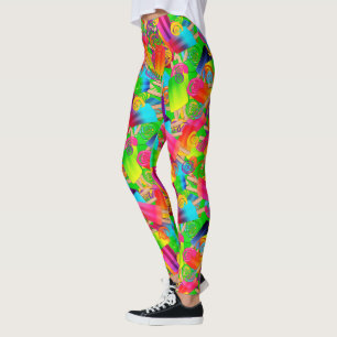 CKC Party Dots-Popsicle Swirls-Neon-LEGGINGS Leggings