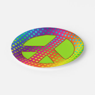 CKC, Peace Symbol 03-Paper Party Plates