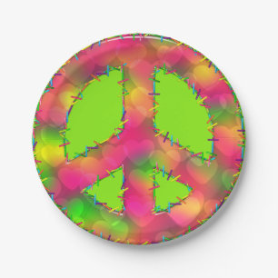 CKC, Peace Symbol 09-Paper Party Plates