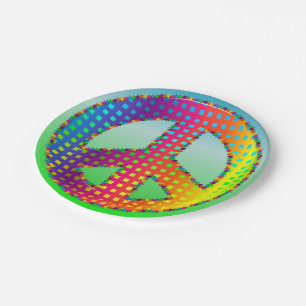 CKC, Peace Symbol 11-Paper Party Plates