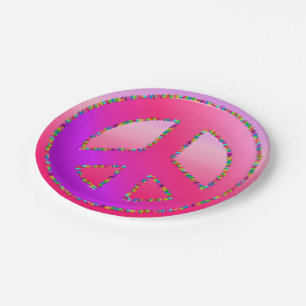 CKC, Peace Symbol 12-Paper Party Plates