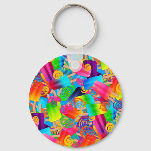 CKC Popsicle Swirls Blue-KEYCHAIN Key Ring