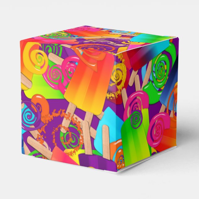 CKC Popsicle Swirls, Purple-SQUARE FAVOR BOXES (Back Side)