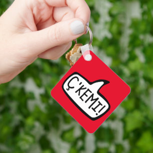 Ç'Kemi! Tosk Albanian Word For Hi, Hey, What’s Up Key Ring