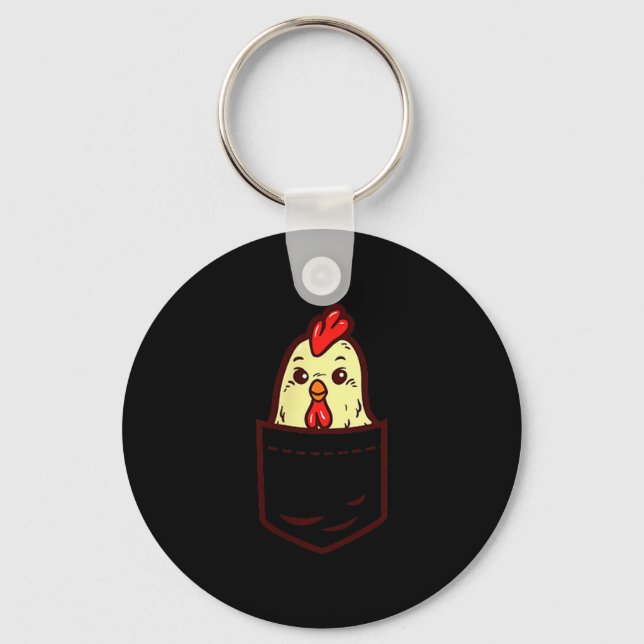Cket Chicken Whisperer Cute Ultry Farm Animal Farm Key Ring (Front)