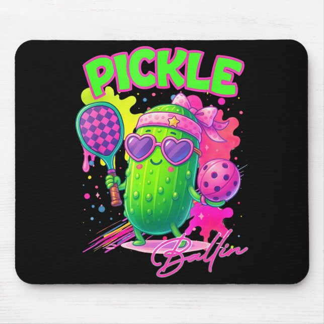 Ckle Ballin Cute Ckleball Women Girls Ckleball Lov Mouse Mat (Front)