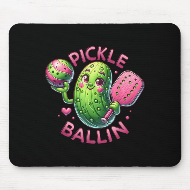 Ckle Ballin Cute Ckleball Women Girls Ckleball Lov Mouse Mat (Front)
