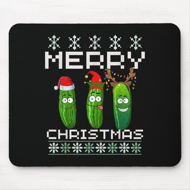 Ckle Lover Xmas Lighting Santa Ugly Ckle Christmas Mouse Mat (Front)
