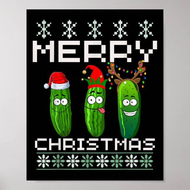 Ckle Lover Xmas Lighting Santa Ugly Ckle Christmas Poster (Front)