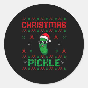 Ckle Wearing Santa Hat Xmas Party - Ugly Christmas Classic Round Sticker