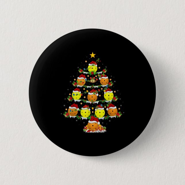 Ckleball Christmas Tree Lights Funny Srts Player X 6 Cm Round Badge (Front)