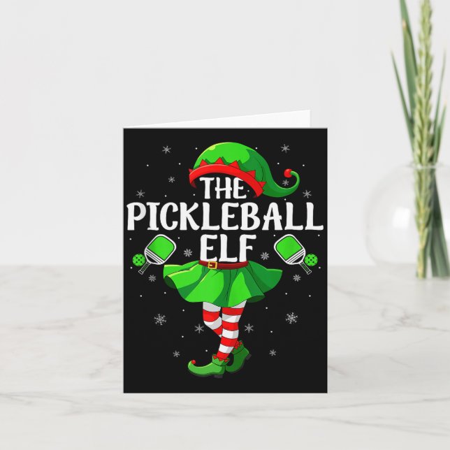 Ckleball Elf Christmas Girls Women Elf Squad Xmas  Card (Front)
