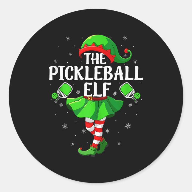 Ckleball Elf Christmas Girls Women Elf Squad Xmas  Classic Round Sticker (Front)