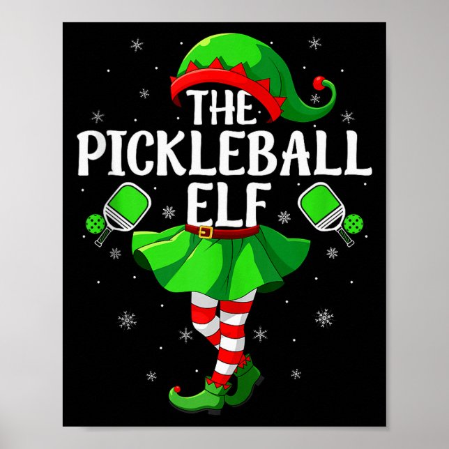 Ckleball Elf Christmas Girls Women Elf Squad Xmas  Poster (Front)