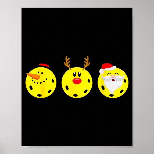 Ckleball Santa Snowman Reindeer Christmas Ornament Poster (Front)