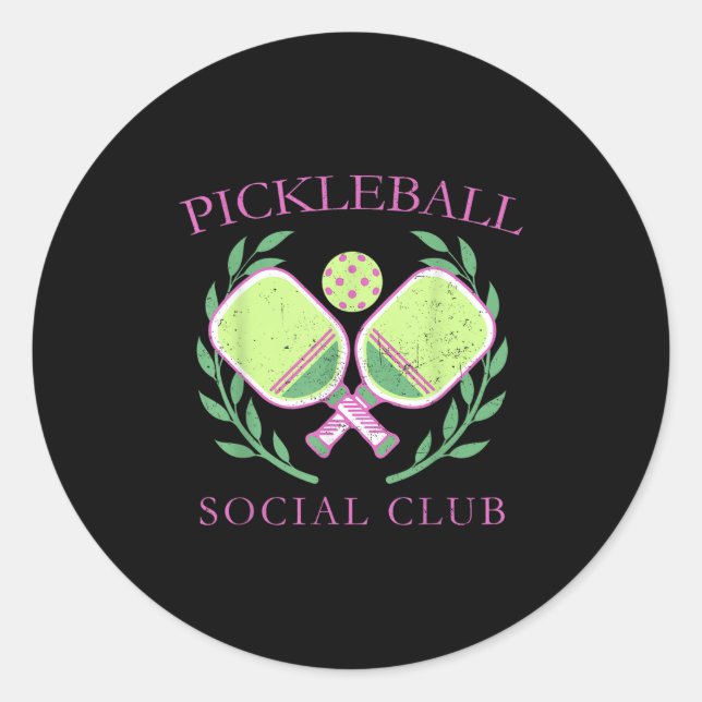 Ckleball Social Club Enthusiasts _ Fun Srt Lovers  Classic Round Sticker (Front)