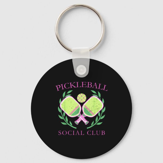 Ckleball Social Club Enthusiasts _ Fun Srt Lovers  Key Ring (Front)