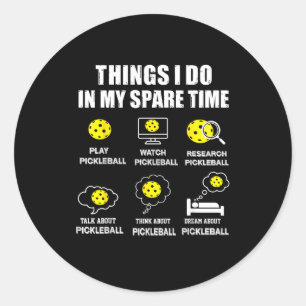 Ckleball Things I Do In My Spare Time, Funny Ckleb Classic Round Sticker