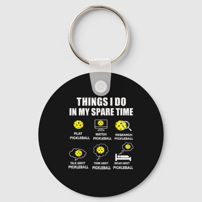 Ckleball Things I Do In My Spare Time, Funny Ckleb Key Ring (Front)