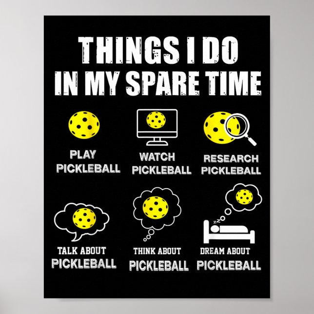 Ckleball Things I Do In My Spare Time, Funny Ckleb Poster (Front)