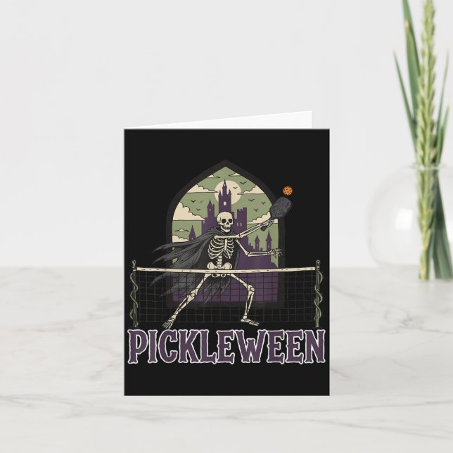 Ckleween Ckleball Halloween Costume Skeleton Goth  Card (Front)