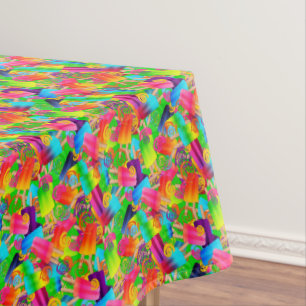 CKS-Popsicle Swirls, NEON-52x70 COTTON TABLECLOTH