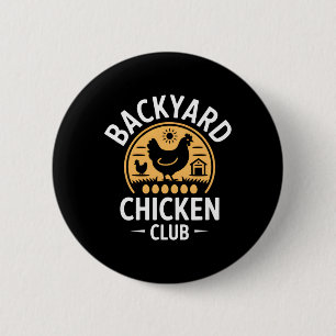 Ckyard Chicken Club Fresh Eggs Daily Farm Living C 6 Cm Round Badge
