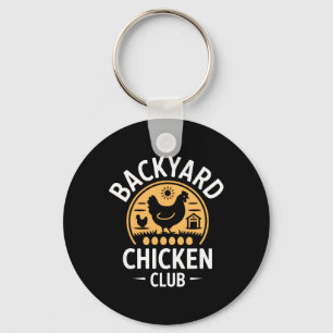 Ckyard Chicken Club Fresh Eggs Daily Farm Living C Key Ring