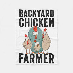 Ckyard Chicken Farmer Funny Cute Chicken Lovers Fa Fleece Blanket