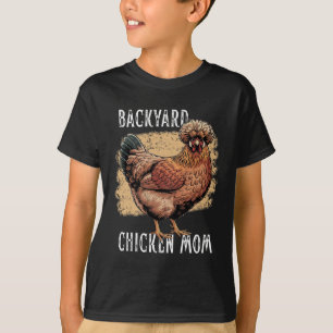 Ckyard Chicken Mum Polish Hen Design Vintage Farmh T-Shirt