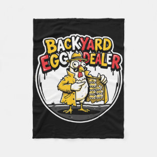 Ckyard Egg Dealer Funny Chicken Design Fleece Blanket