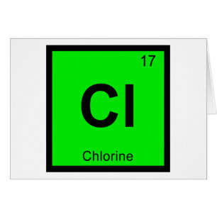 Cl - Chlorine Chemistry Periodic Table Symbol
