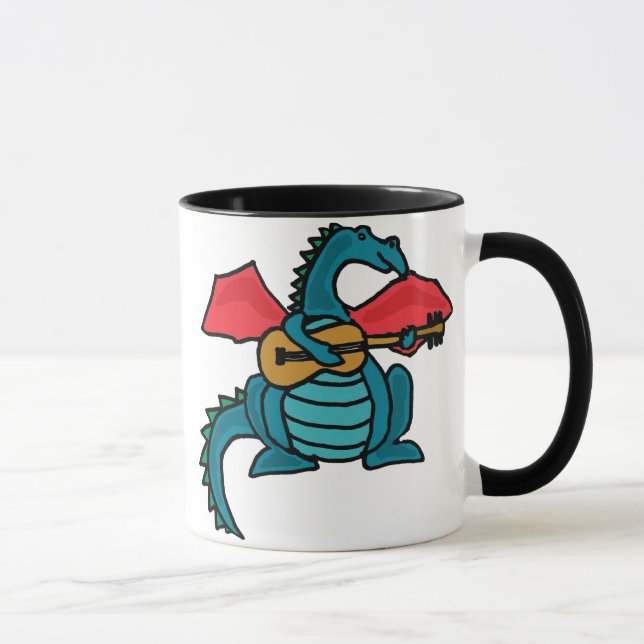 CL- Dragon Playing the Guitar Mug (Right)