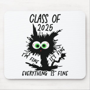 Cl Of 2025 Funny Black Cat Mouse Mat
