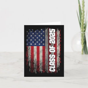 Cl Of 2025 Funny Senior 2025 Usa American Flag Card