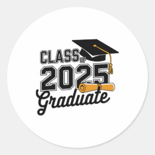 Cl Of 2025 Graduate 2025 Graduation Senior 2025 Classic Round Sticker