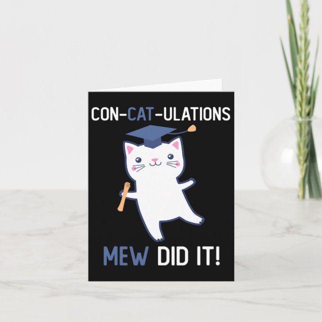 Cl Of 2025 Graduate Mew Did It Cat Lover Graduatio Card (Front)