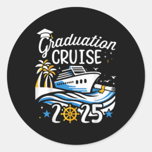 Cl Of 2025 Graduation Cruise For Senior Graduates  Classic Round Sticker