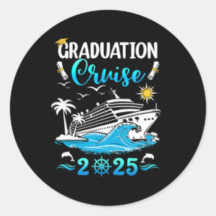 Cl Of 2025 Graduation Cruise Senior Graduates Vaca Classic Round Sticker