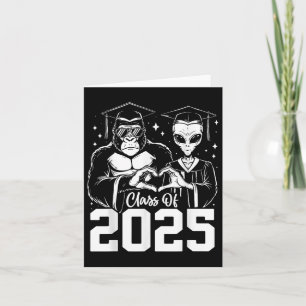 Cl Of 2025 Graduation Funny Bigfoot Alien Graduate Card