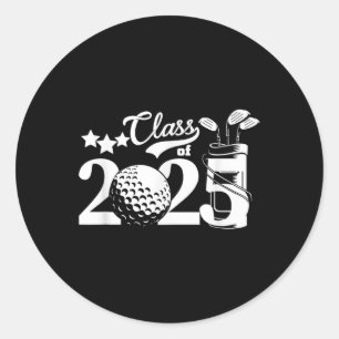 Cl Of 2025 Graduation Senior 2025 Golfer Golf Play Classic Round Sticker
