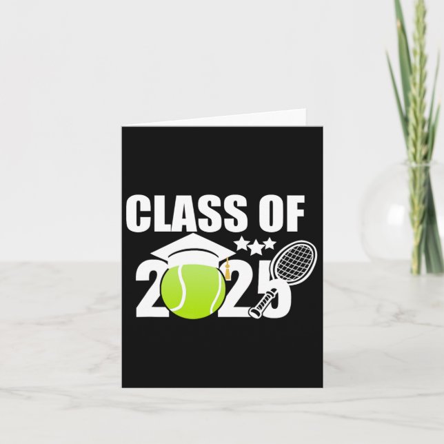 Cl Of 2025 Graduation Senior Tennis Player Gifts  Card (Front)