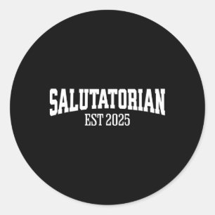 Cl Of 2025 High School Graduation Salutatorian Classic Round Sticker