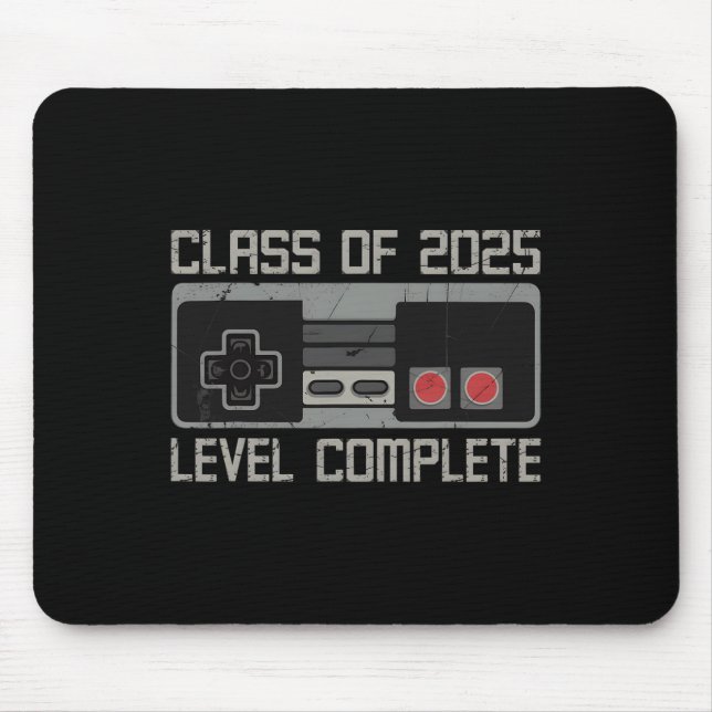 Cl Of 2025 Level Complete Senior Graduation Gamer  Mouse Mat (Front)
