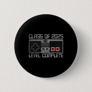 Cl Of 2025 Level Complete Video Gamer Senior Gradu 6 Cm Round Badge